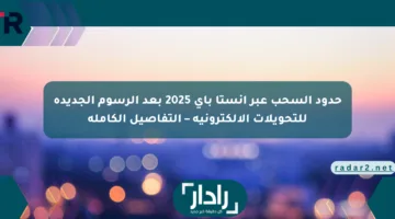حدود السحب عبر إنستا باي 2025 بعد الرسوم الجديدة للتحويلات الإلكترونية – التفاصيل الكاملة